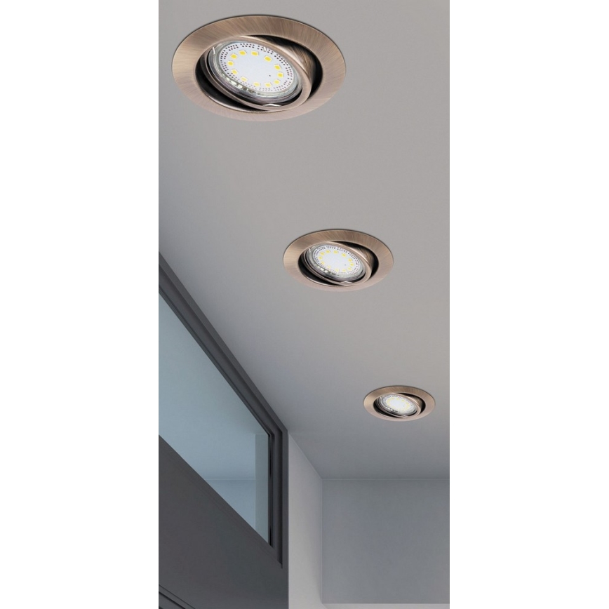 Rabalux 1051 - PACK 3x Luminaire LED encastrable LITE 3xGU10-LED/3W/230V