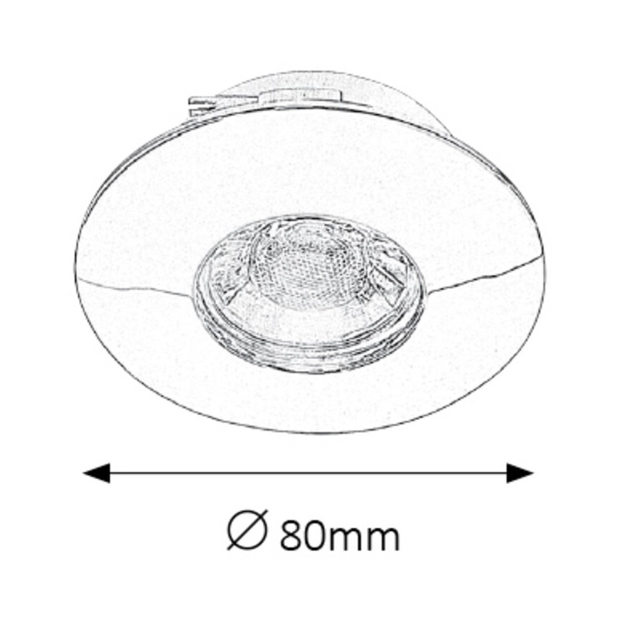 Rabalux - Lot de 3 plafonniers encastrés pour salle de bains LED/4W/230V IP44
