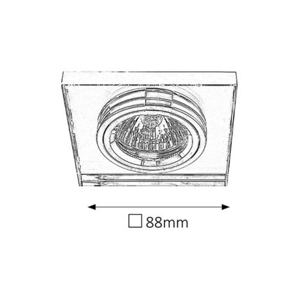 Rabalux - Lampada da incasso 1xGU5,3/50W/12V