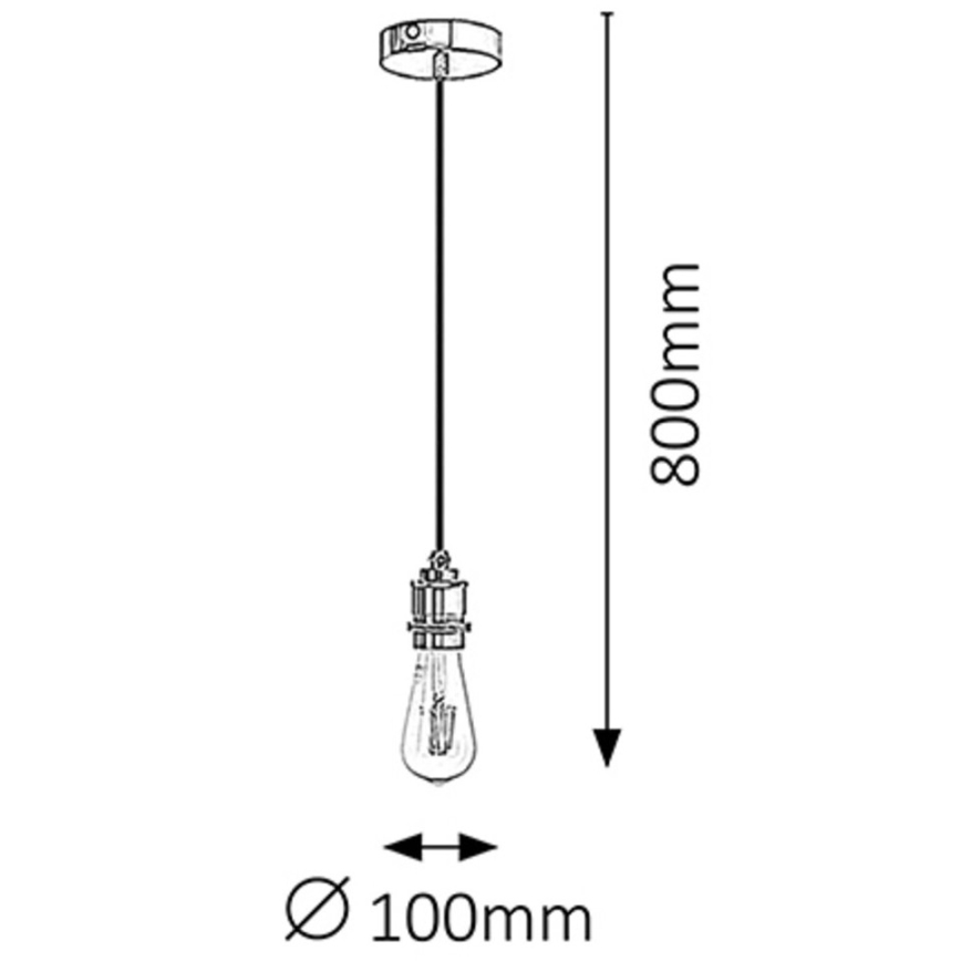 Rabalux - Lampada a sospensione E27/40W cromo lucido