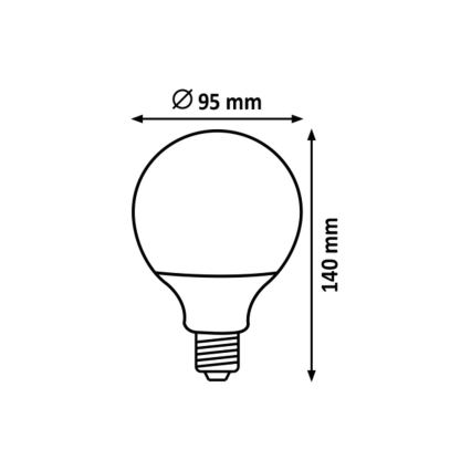 Rabalux  - Lampadina LED G95 E27/15W/230V 4000K