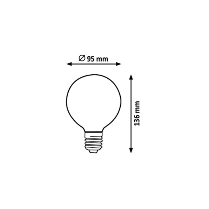 Rabalux - Lampadina LED G95 E27/7,2W/230V 2700K
