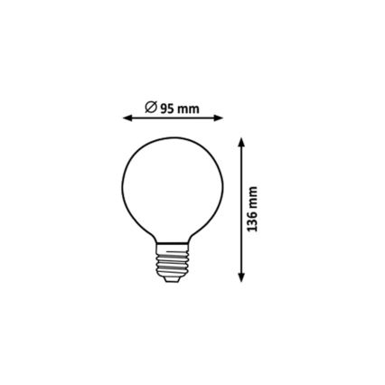 Rabalux - Lampadina LED G95 E27/7W/230V 4000K