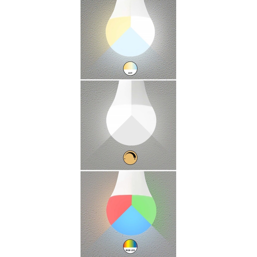 Rabalux - Ampoule LED RVB à intensité variable C37 E14/5W/230V Wi-Fi 3000-6500K