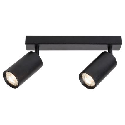 Rabalux - Faretto da binario 2xGU10/25W/230V nero