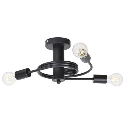 Rabalux 2095 - Lampadario fisso CARLY 3xE27/15W/230V nero