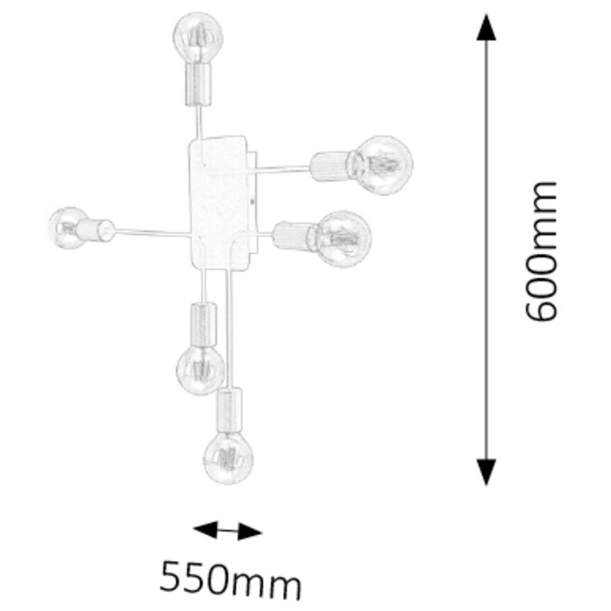 Rabalux - Lampadario fisso 6xE27/15W/230V