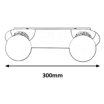 Rabalux - Plafonnier de salle de bain 2xG9/28W/230V IP44