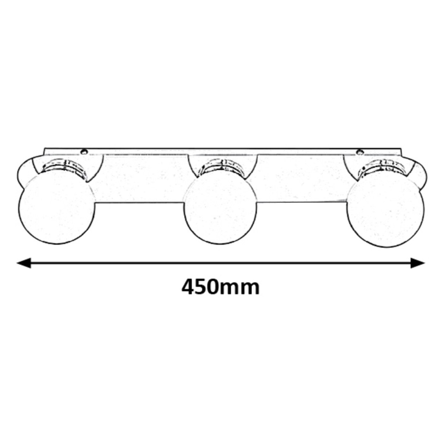 Rabalux - Plafonnier de salle de bain 3xG9/28W/230V IP44