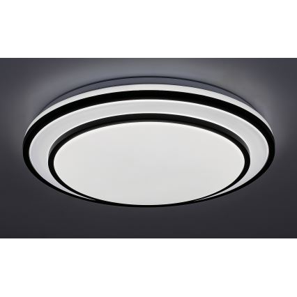 Rabalux - Plafoniera dimmerabile a LED/40W/230V 3000-6500K nera Ø 49 cm + telecomando