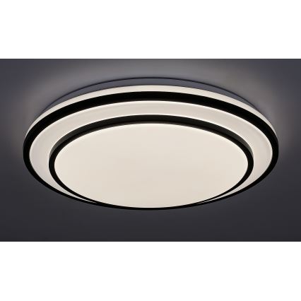 Rabalux - Plafoniera dimmerabile a LED/40W/230V 3000-6500K nera Ø 49 cm + telecomando
