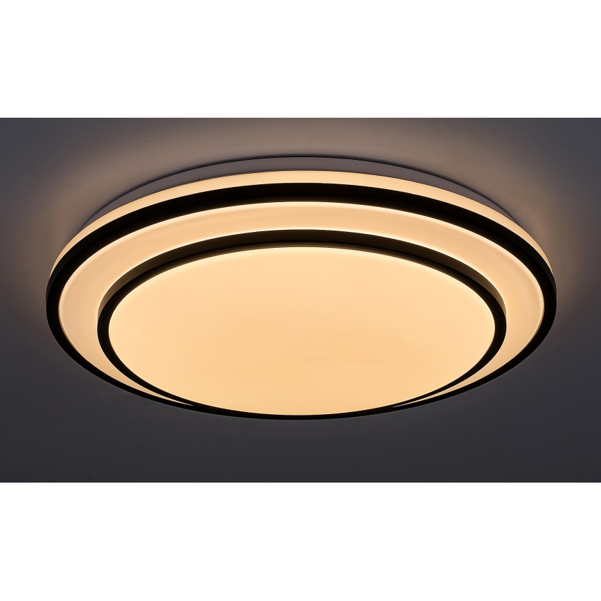 Rabalux - Plafoniera dimmerabile a LED/40W/230V 3000-6500K nera Ø 49 cm + telecomando