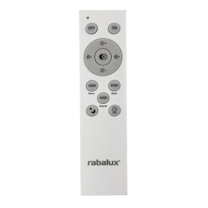 Rabalux - Plafoniera dimmerabile a LED/40W/230V 3000-6500K nera Ø 49 cm + telecomando