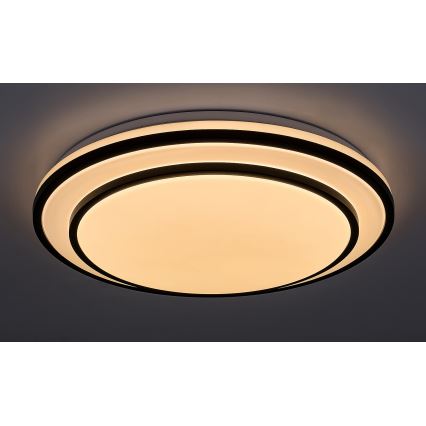Rabalux - Plafonnier LED dimmable LED/40W/230V 3000-6500K noir Ø 49 cm + télécommande