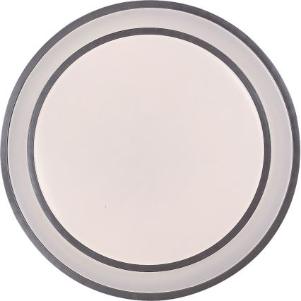 Rabalux - Plafoniera LED dimmerabile, 40 W, 230 V, 3000–6500 K, finitura argento, Ø 49 cm, con telecomando