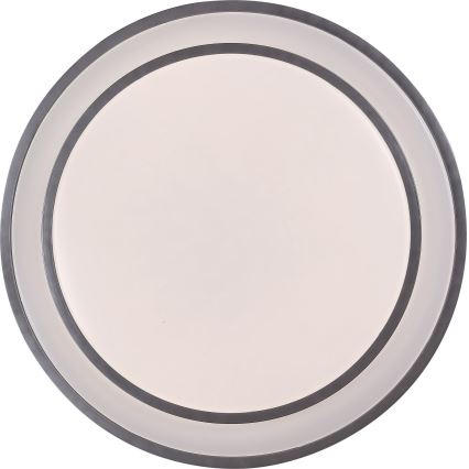 Rabalux - Plafoniera LED dimmerabile, 40 W, 230 V, 3000–6500 K, finitura argento, Ø 49 cm, con telecomando