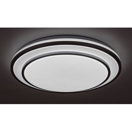 Rabalux - Plafoniera LED dimmerabile, 40 W, 230 V, 3000–6500 K, finitura argento, Ø 49 cm, con telecomando