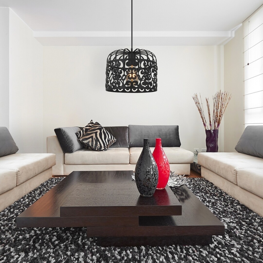 Rabalux - Lampadario 1xE27/60W/230V nero