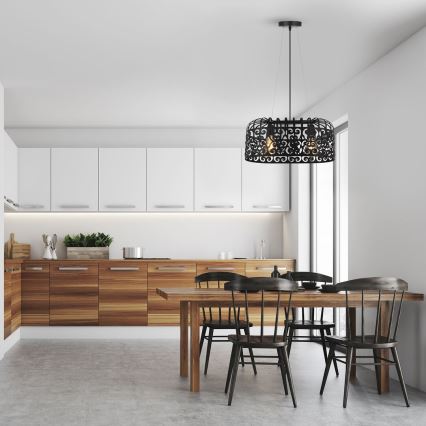 Rabalux 2157 - Lampadario  ALESSANDRA 2xE27/60W/230V nero