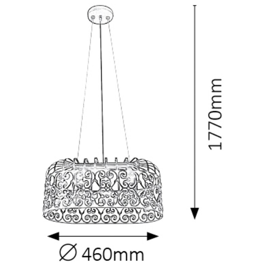 Rabalux 2157 - Lampadario  ALESSANDRA 2xE27/60W/230V nero