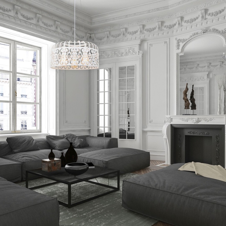 Rabalux - Lampadario 3xE27/60W/230V bianco