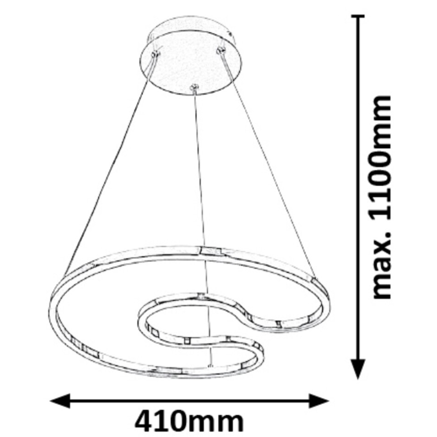 Rabalux - Lampadario LED a sospensione con filo LED/30W/230V