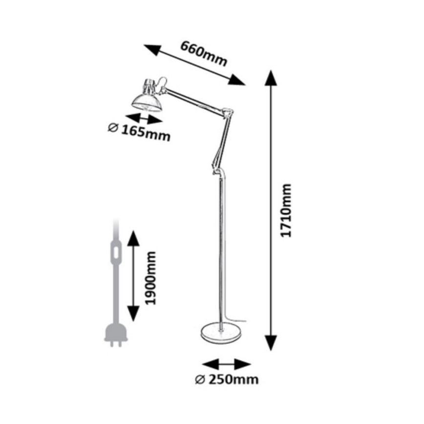 Rabalux - Lampada da terra 1xE27/40W/230V panna/oro