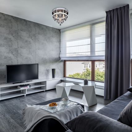 Rabalux - Plafoniera in cristallo a montaggio aderente LED/20W/230V + 3xE14/40W Ø 30 cm