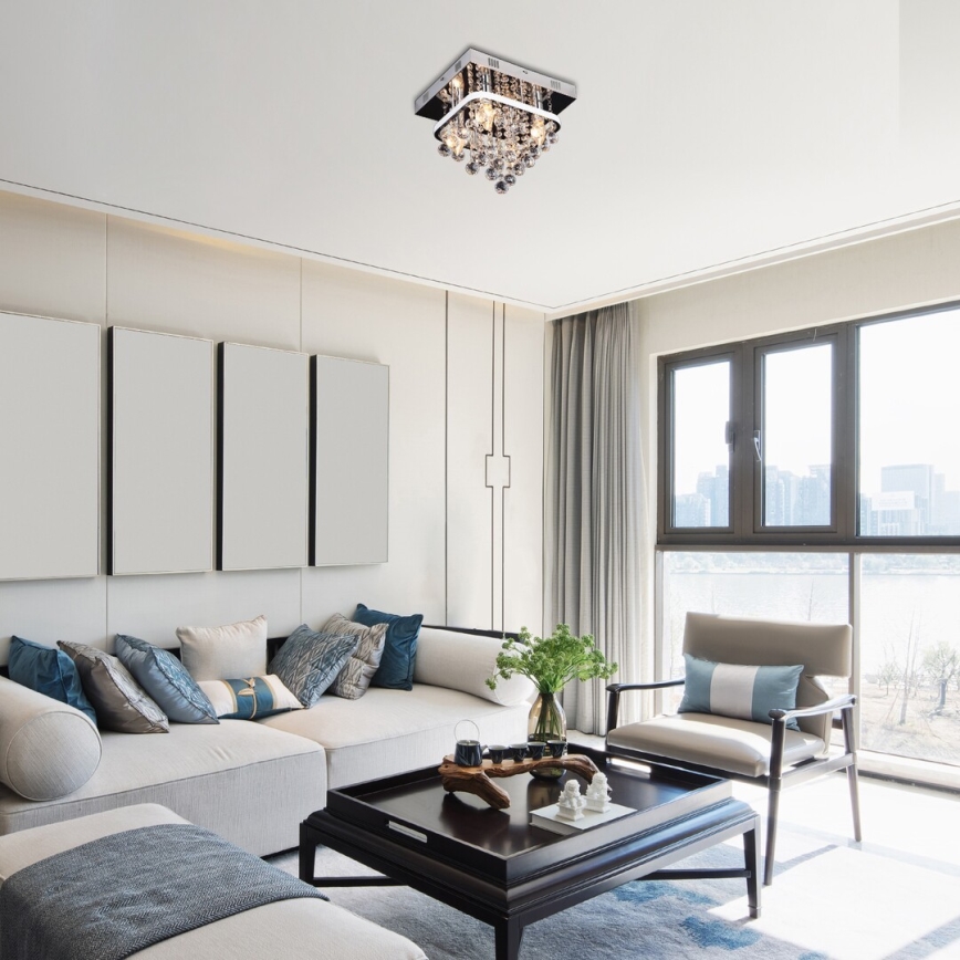 Rabalux - Lampadario da parete in cristallo LED/23W/230V + 4xE14/40W