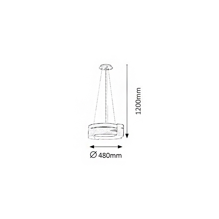 Rabalux 2245 - Suspension BERBERA 3xE27/60W/230V hêtre