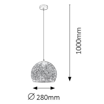Rabalux - Lampadario a sospensione con filo 1xE27/40W/230V