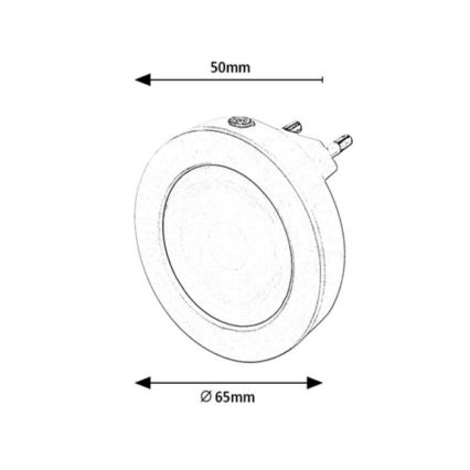 Rabalux - Lampada notturna LED con sensore LED/0,5W/230V 3000K diametro 65 mm