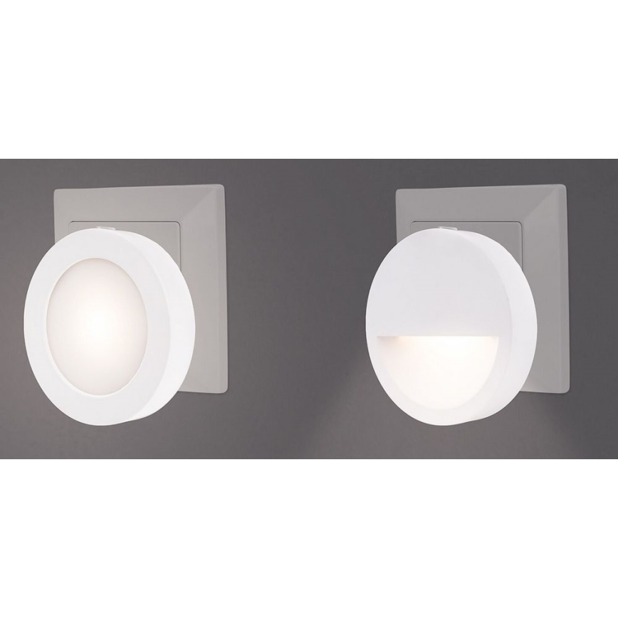 Rabalux - LED Luce notturna con sensore crepuscolare LED/0,5W/230V 3000K diametro 65 mm