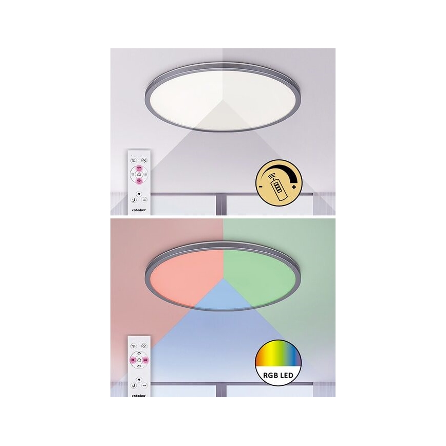 Rabalux - Dimmbare LED-RGB-Deckenleuchte LED/22W/230V Wi-Fi + Fernbedienung