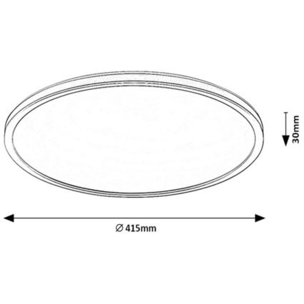 Rabalux - Plafoniera LED RGB dimmerabile LED/22W/230V Wi-Fi Tuya + telecomando Ø 41,5 cm