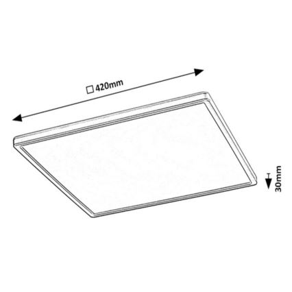 Rabalux - Plafonnier LED RGB dimmable LED/22W/230V Wi-Fi Tuya + télécommande 42x42 cm