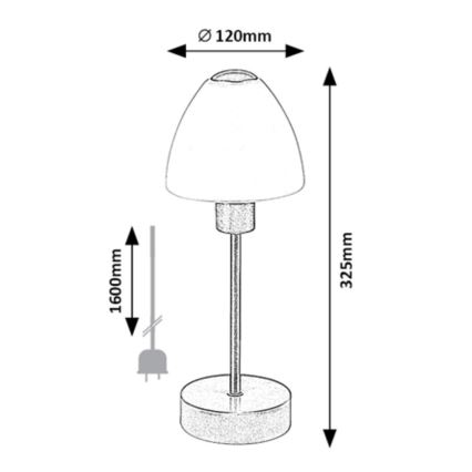 Rabalux - Lampada da tavolo dimmerabile 1xE14/40W/230V nero