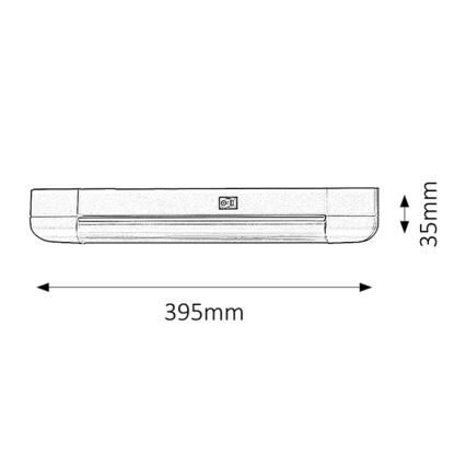 Rabalux - Réglette de cuisine BAND LIGHT 1xG13/10W/230V 39,5 cm argent