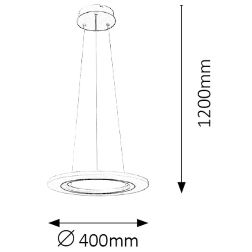 Rabalux 2428 - Lampadario LED ADRIENNE LED/20W/230V argento