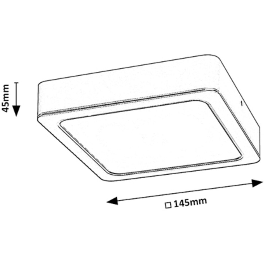 Rabalux - Plafonnier LED/12W/230V 14,5x14,5 cm