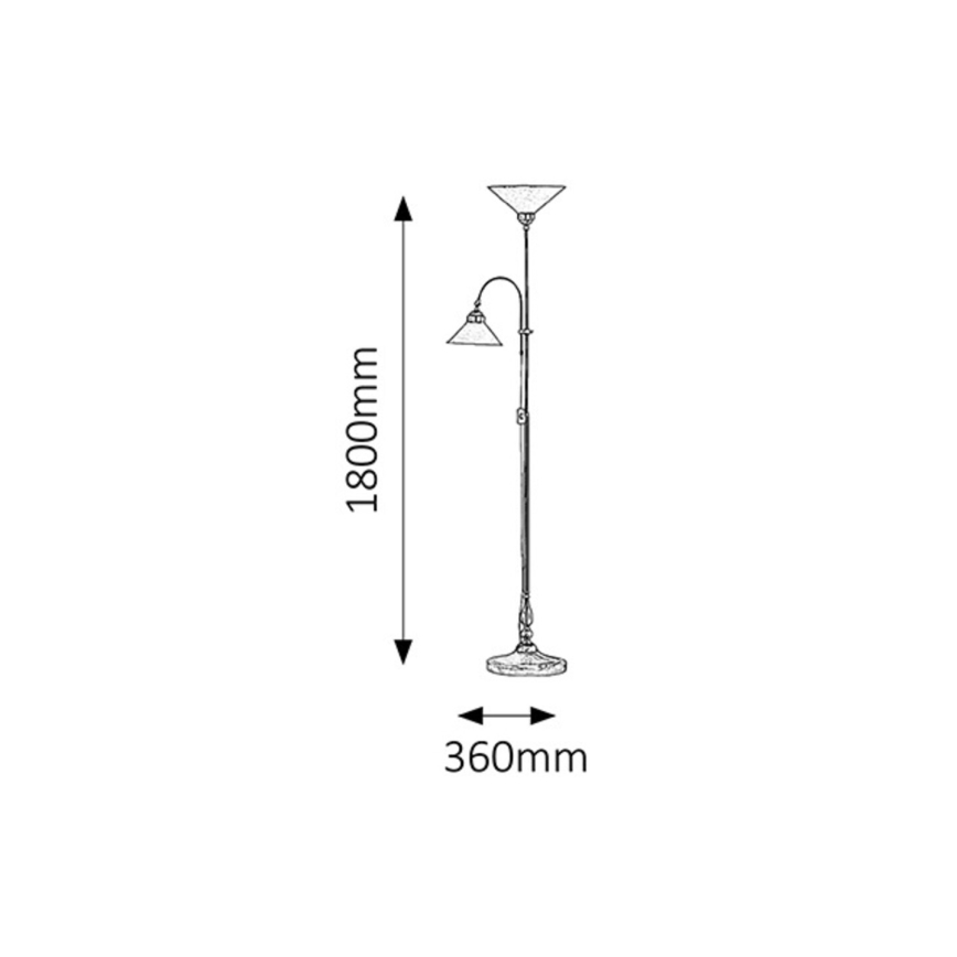 Rabalux 2708 - Lampada da terra MARIAN 2xE27/60W/230V