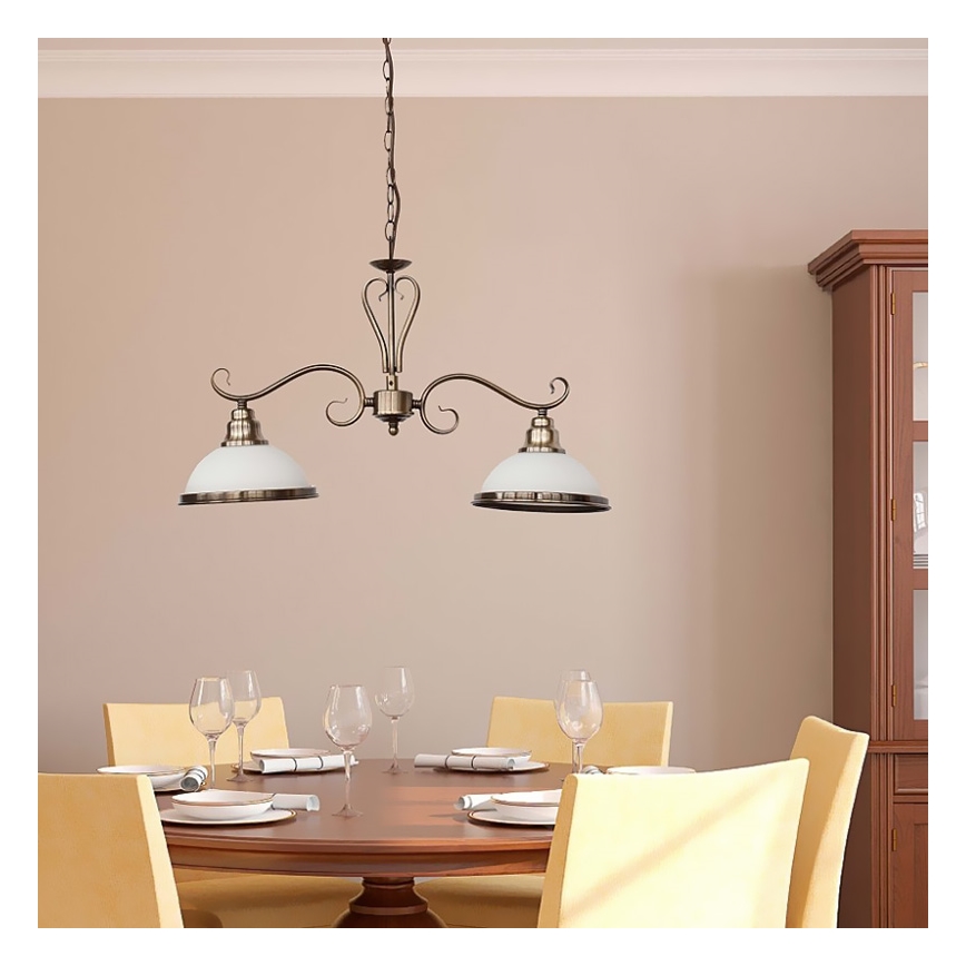 Rabalux - Lampadario 2xE27/60W/230V