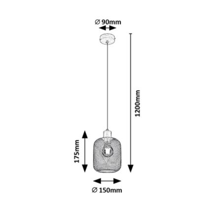 Rabalux - Suspension filaire 1xE27/60W/230V