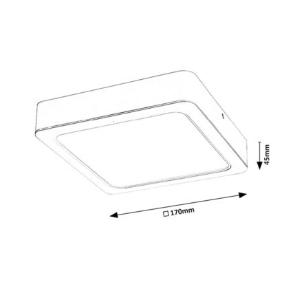 Rabalux - Plafonnier LED/18W/230V 17x17 cm