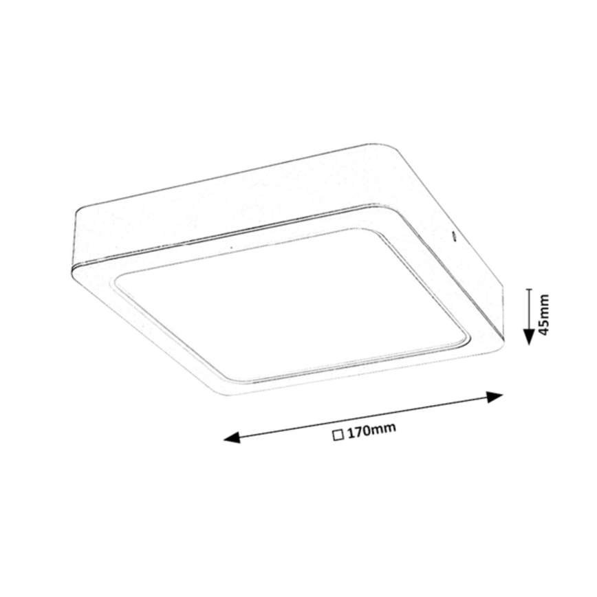 Rabalux - Plafonnier LED/18W/230V 17x17 cm