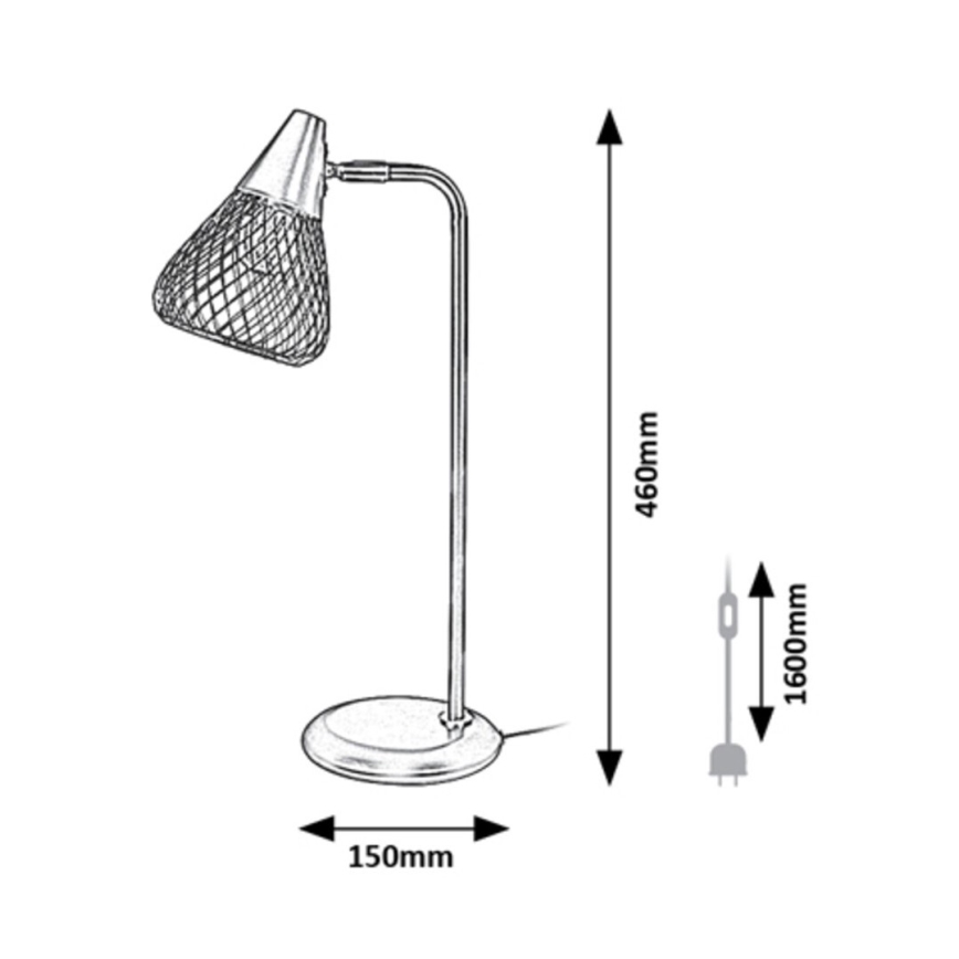 Rabalux - Lampada da tavolo 1xE14/25W/230V grigio