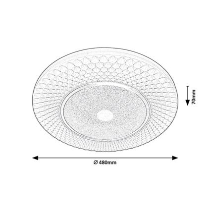 Rabalux - LED dimmbare Deckenleuchte LED/72W/230V 3000-6500K + Fernbedienung