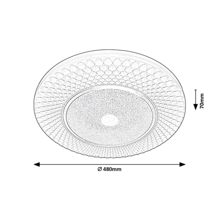 Rabalux - LED dimmbare Deckenleuchte LED/72W/230V 3000-6500K + Fernbedienung