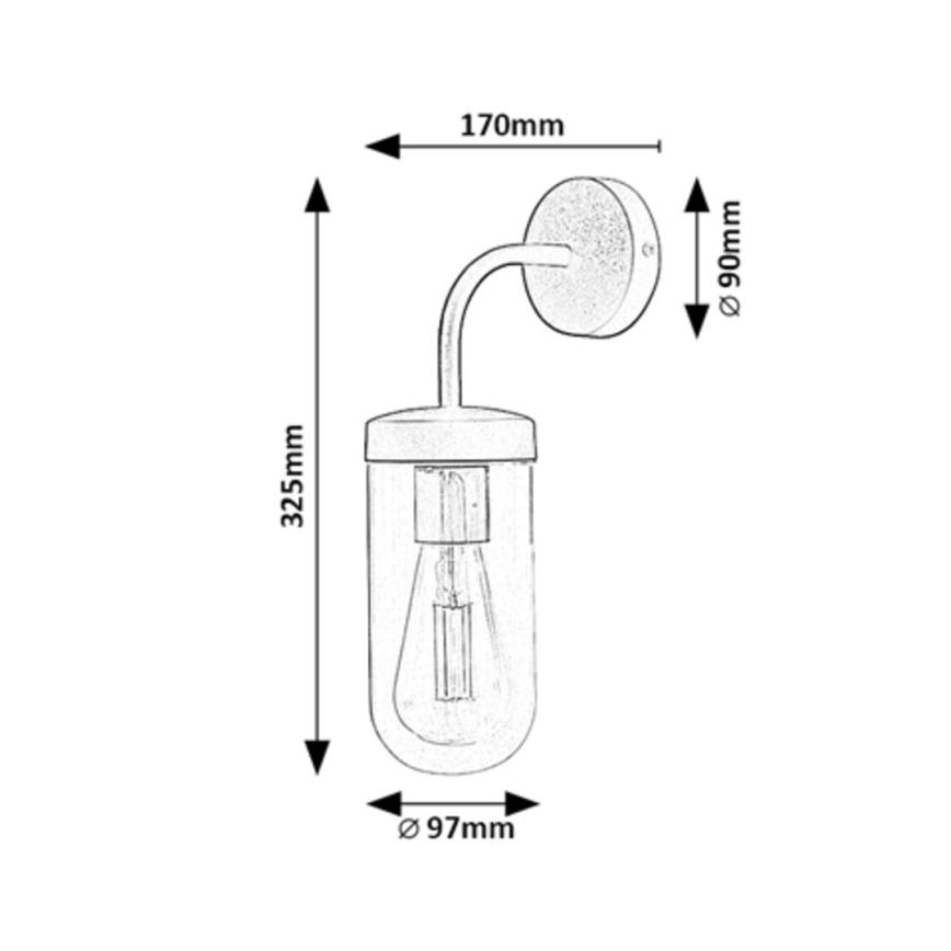 Rabalux - Applique da bagno 1xE27/60W/230V cromo lucido