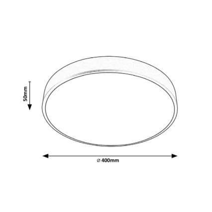 Rabalux - Plafonnier LED/36W/230V Ø 40 cm noir